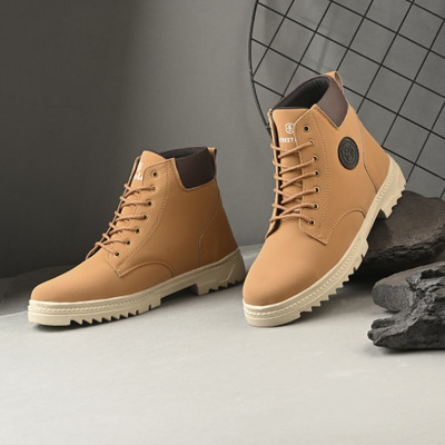 STREETLOOK Outdoor,Riding,Casual Boot For Men Boots For Men Boots For Men(Yellow , 7)