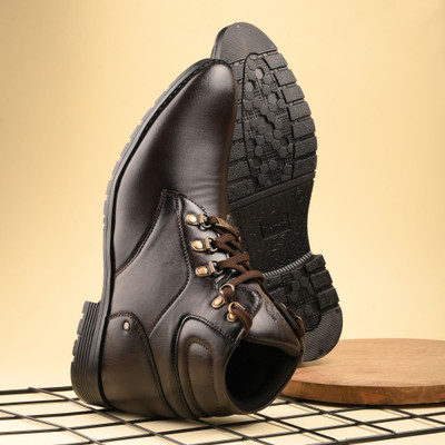 Vellinto Boots For Men(Brown , 10)