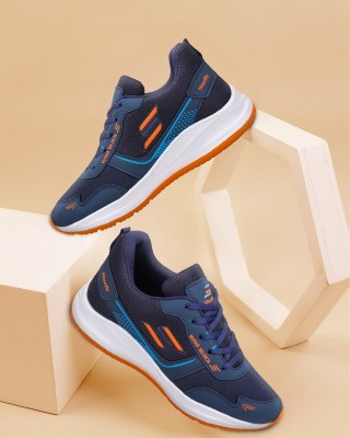 Camfoot Exclusive Affordable Collection of Trendy & Stylish Sport Running Shoes Running Shoes For Men(Blue, Orange , 9)