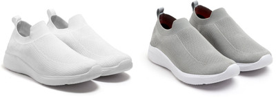 Face Stylish Sports Shoes for Men – Ideal for Running, Gym & Training Sneakers For Men(White, Grey , 10)