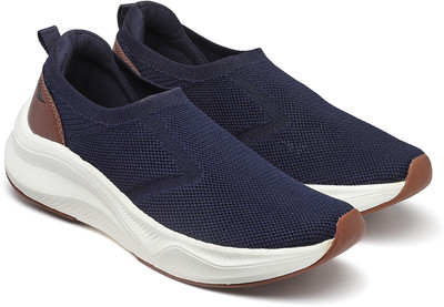 asian Casual Sneaker Shoes for Men | Soft Cushioned Insole || WIND-PRO-06 Slip On Sneakers For Men(Navy, Tan , 6)