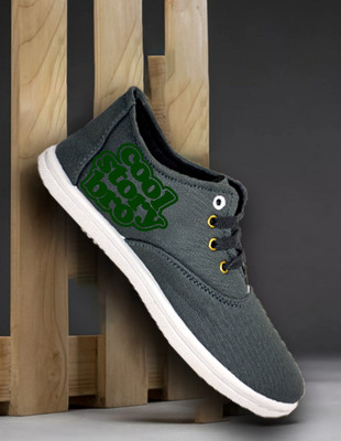 Kzaara Canvas Shoes For Men(Grey , 8)