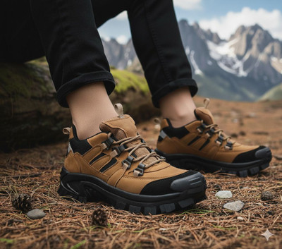 JK PORT Boots For Men(Tan , 8)