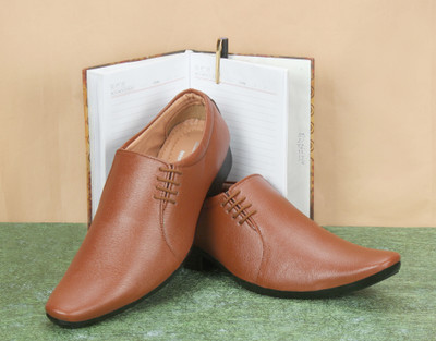 Groofer Groofer Stylish slip-on Forma Shoes For Men's Oxford For Men(Tan , 7)