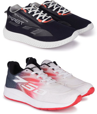 New Oranie Stylish Casual Shoes for Men Casuals For Men(White, Pink, Black , 9)