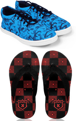 KANEGGYE Casuals For Men(Dark Blue, Red , 9)