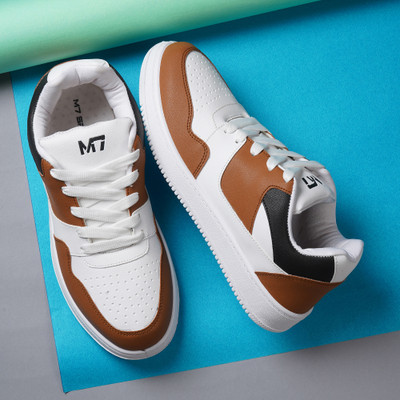 M7 By Metronaut M7-Uniq Premium Leather Causal Wear Sneakers For Men(White , 10)