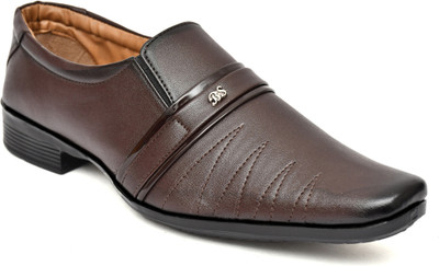 KATENIA Office Wear & Party Wear Semi Formal shoes Slip On For Men(Brown , 8)