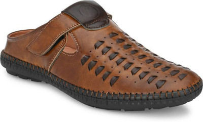Men's Avenue Men's Tan Half Back Open Sandals (Tan) Half Sandals Casuals For Men(Tan , 8)