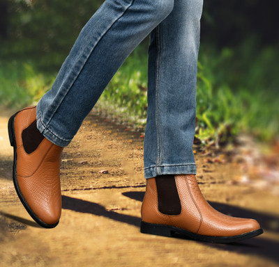RDXO Comfortable Premium Stylish Unique Trendy Popular KUS2032_TAN for Men Boots For Men(Tan , 10)