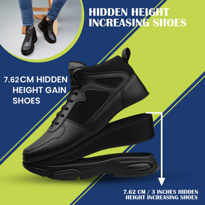 YUVRATO BAXI High Tops For Men(Black , 9)