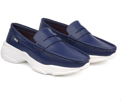 BXXY Men's Latest British Casual Loafers Sneaker Shoes Loafers For Men(Blue)