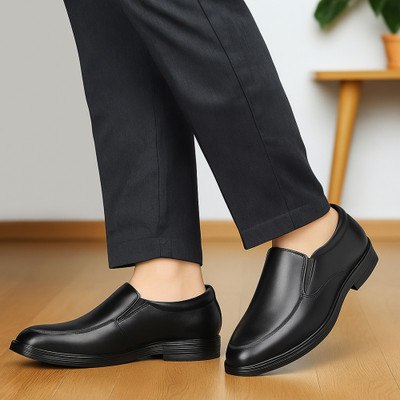 CHADDAMMI Rich Quality|Comfortable|Officewear|Formal Shoe Slip On For Men(Black , 8)