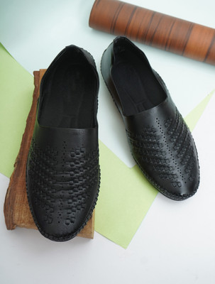 AKIKO SHADOW KNIT Mojaris For Men(Black , 7)