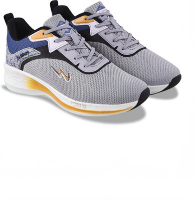 CAMPUS CAMP APEX Men's Sports Shoes | Comfy Yoga Max Insole with Ball-Tech | Lace-Up Running Shoes For Men(Grey , 7)