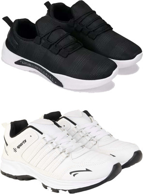 DRACKFOOT Casuals For Men(Black, White , 8)