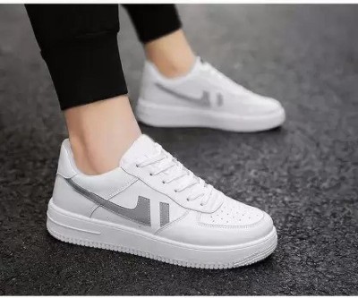 Further Traders Sneakers for Men and Women, Casuals for Men, Casual White Lace ups Sneakers For Men(White)