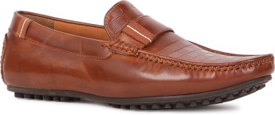 Bata Percy Texture Loafers For Men(Tan)