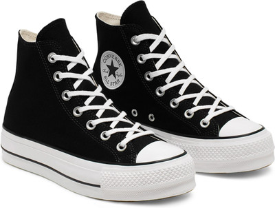 Converse Women Chuck Taylor All Star Platform Canvas High Top Sneakers For Women(Black , 5)