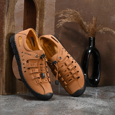 Glidefit Comfortable|Ultra Light Weight Formal Sandal Loafer Shoes Loafers For Men(Tan , 7)