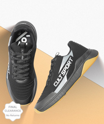 Cult X1 Training Shoes, Breathable Mesh Upper, Provides Stability,Enhanced Grip Training & Gym Shoes For Men(Black , 4)