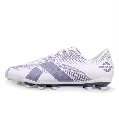 NIVIA Arctic Football Stud Football Shoes For Men(Grey, White , 9)