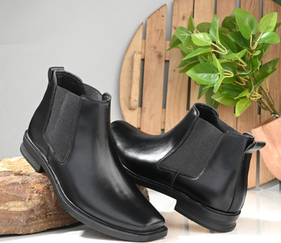 Vellinto Royal Chelsea Boots For Men ll Formal Boots For Men Boots For Men(Black , 8)