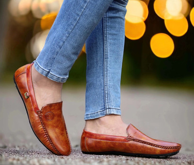 Jactooz JACTOOZ New Attractive Casual Loafer Shoes For Men's Loafers For Men(Tan , 8)