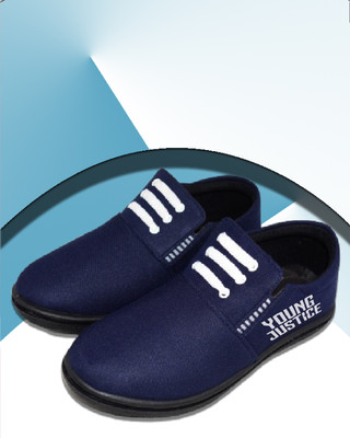 Kenamin Stylish Casual Shoes for Men and kids Casuals For Men(Blue, White , 3)
