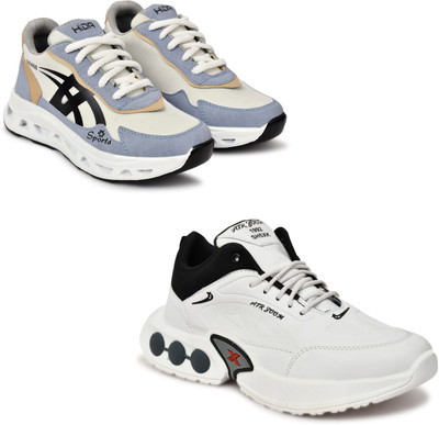Hida Comfort Fit Sports Shoes for Gym & Outdoor Wrestling Shoes For Men(Blue, White , 6)