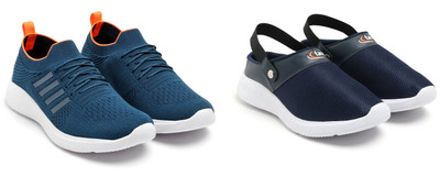 Face Stylish Sports Shoes for Men – Ideal for Running, Gym & Training Sneakers For Men(Blue, Orange, Navy , 10)
