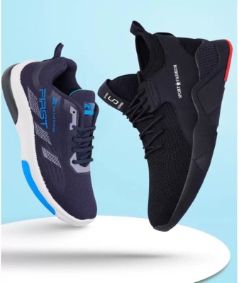HOTSTYLE Combo Pack Of 2 Running Shoes For Men(Black, Blue)
