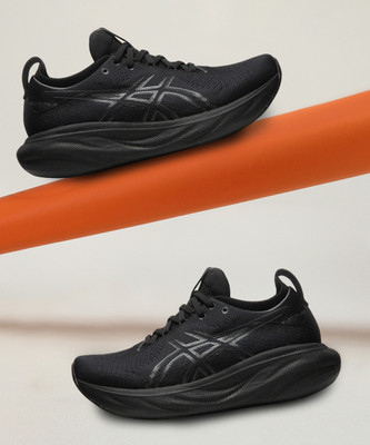 Asics GEL-NIMBUS 25 Running Shoes For Men(Black , 9)