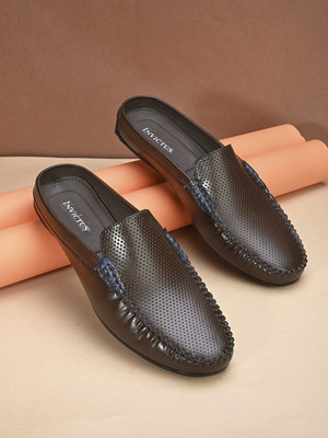 INVICTUS PU Slip-On Loafers For Men(Brown , 7)