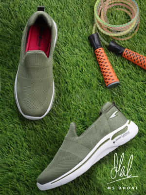 asian Firefly-118 Olive Sports,Gym,Traning,Walking Stylish Slip On Sneakers For Women(Olive , 7)