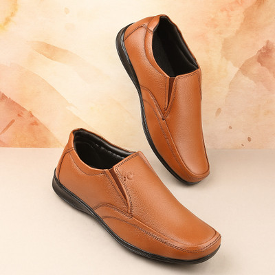 SHOE BLATE Genuine Leather Formal Shoes Light|Comfort|Trendy|Premium Shoes Party Wear For Men(Tan , 7)