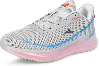 Combit NETFLIX-1006_LIGHT GRY/RED Running Shoes For Men(Grey , 6)