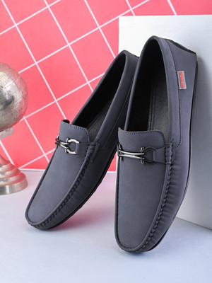 PROVOGUE Provogue Men Blue Faux Leather Casual Slip On Loafers Loafers For Men(Blue , 6)