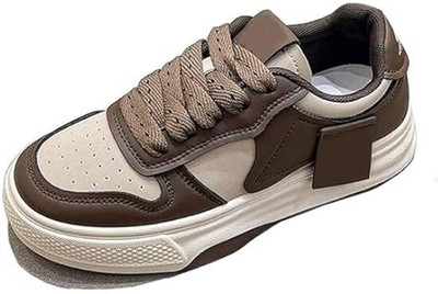 ABW Brown Ladies and girls sport shoes shoes 555 Sneakers For Women(Beige , 6)