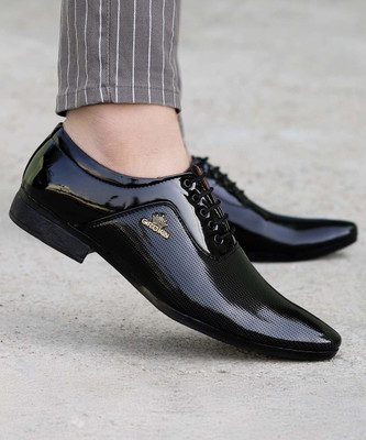 aadi Synthetic Leather For Men(Black , 5)