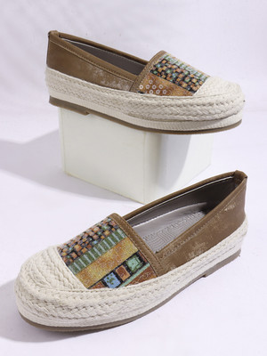 Denill Bellies For Women(Brown , 4)