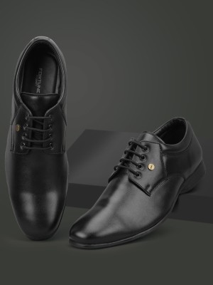 LIBERTY Fortune ROBERT-2 Formal Shoes With PU Upper | Stylish & Comfortable Lacing Derby For Men(Black , 7)