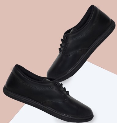 Kzaara Boys Lace Casual Shoes(Black)