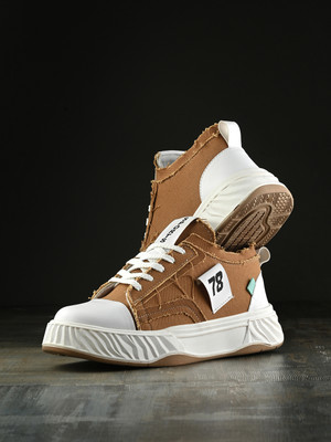 HERE&NOW Sneakers For Women(Brown , 10)
