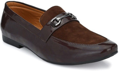 RED LIONS Red lions Men's Formal Pu Leather Loafer Loafers For Men(Brown , 10)