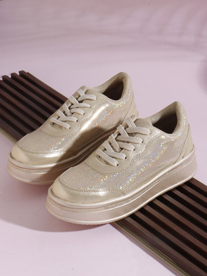 Denill Sneakers For Women(Gold , 7)