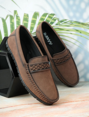 BANYY Stylish Partywear Premium Quality Standard Casual Loafers For Men(Brown , 9)