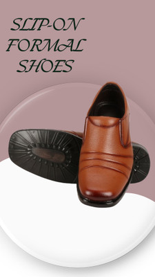 Wenzel Formal Shoes for Men/ Slip On Shoes / Shoes for Office & Parties & All Occasions Slip On For Men(Tan , 11)
