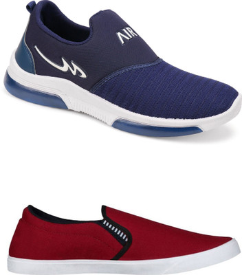Free Kicks Walking Shoes For Men(Maroon , 8)