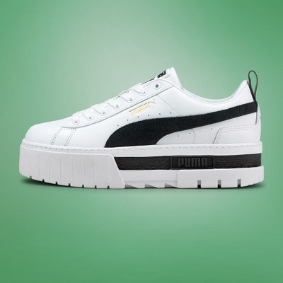 PUMA Mayze Lth Wn s Sneakers For Women(White , 3)